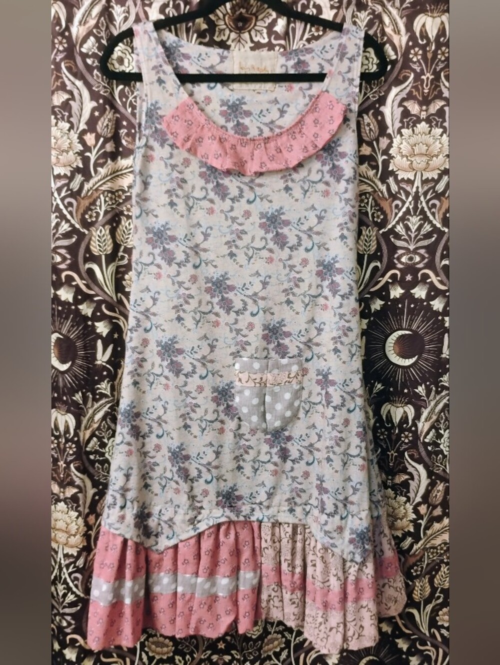 RARE Ian Mosh Cottagecore Cotton Ruffle Hippy Dress